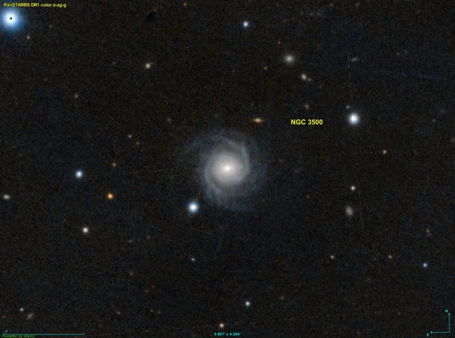 La carte NGC 3500