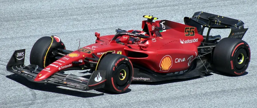 La carte Ferrari F1-75