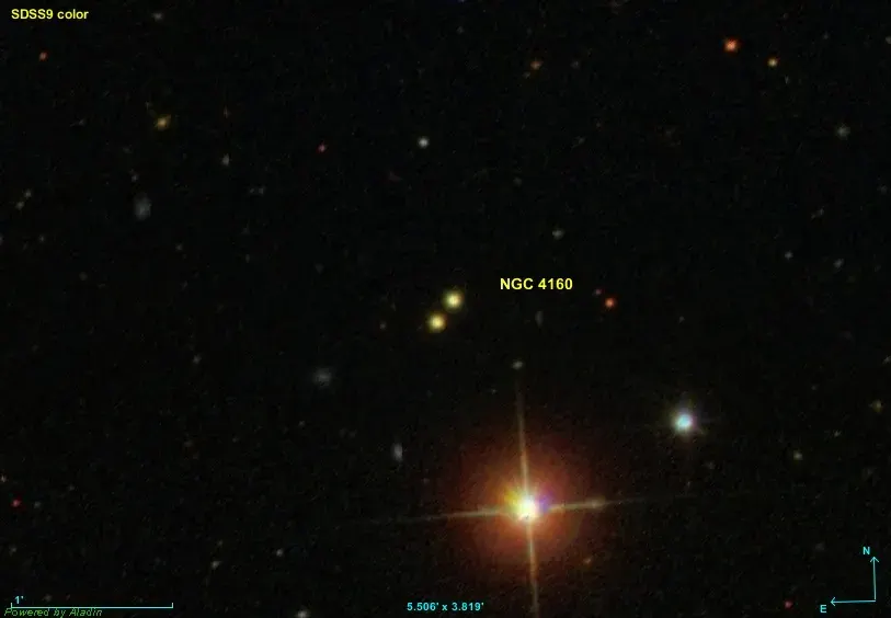 La carte NGC 4160