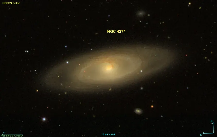 La carte NGC 4274
