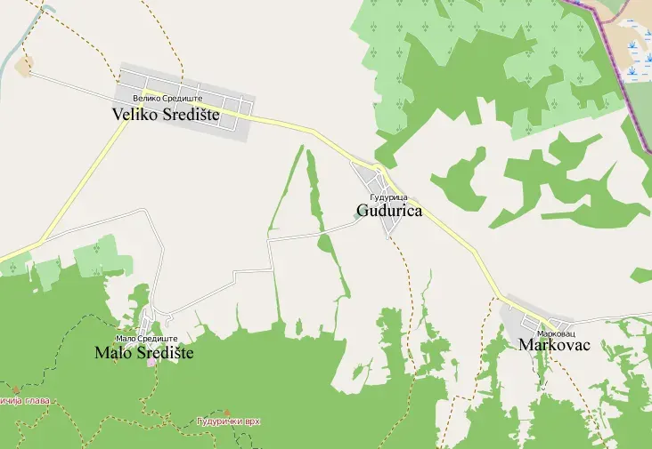 La carte Malo Središte