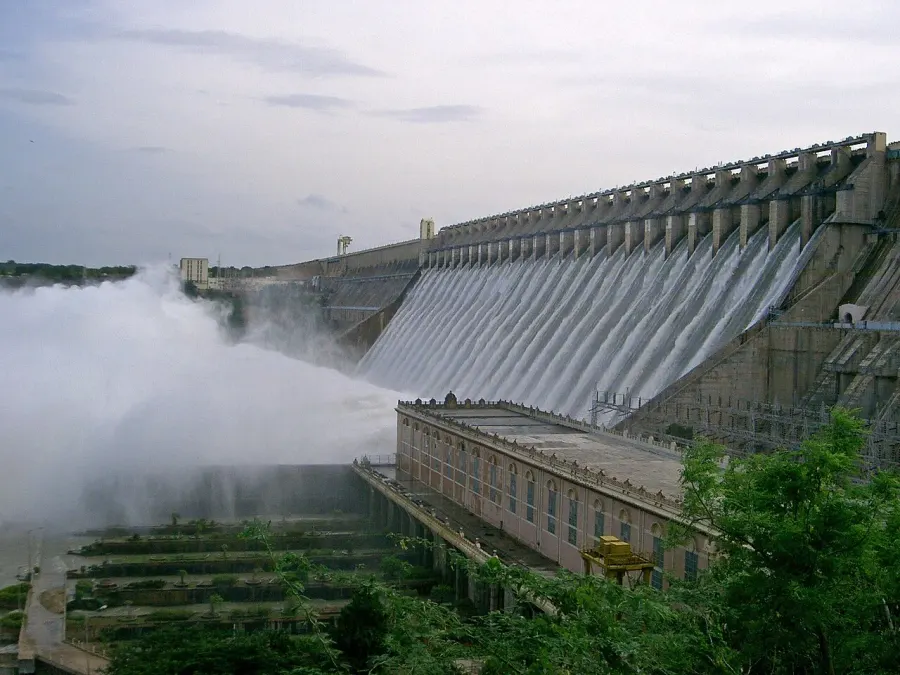 La carte Barrage de Nagarjuna Sagar