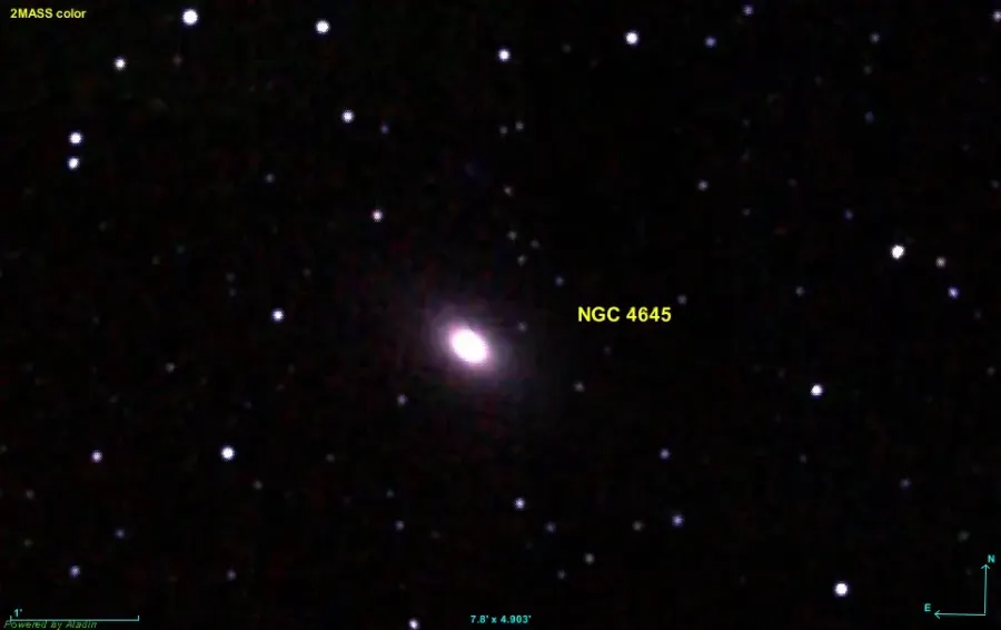 La carte NGC 4645