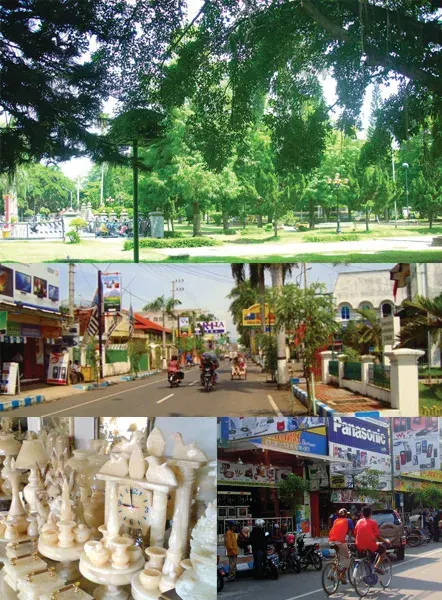 La carte Kabupaten de Tulungagung
