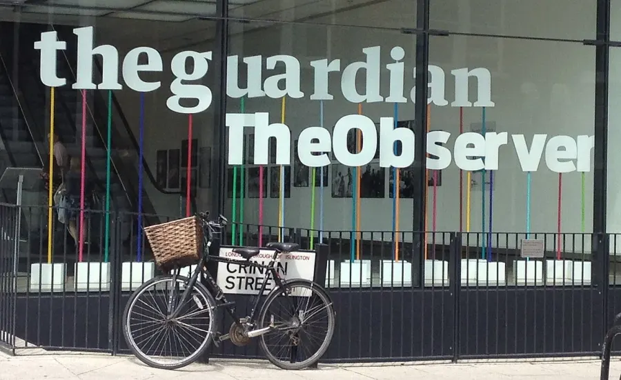 La carte The Guardian