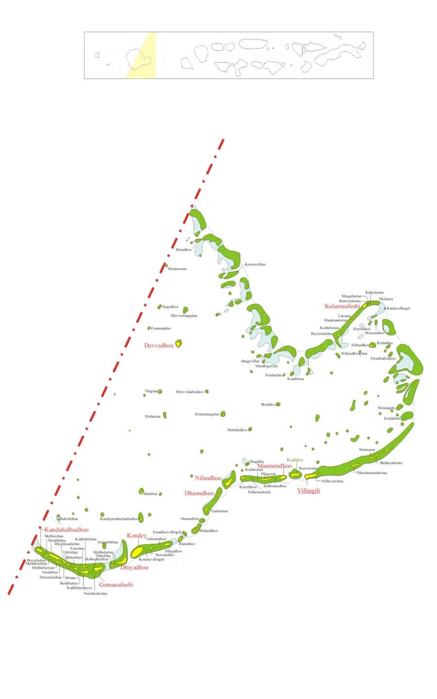 La carte Gaafu Alif