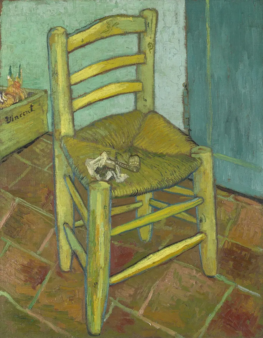 La carte La Chaise de Vincent avec sa pipe