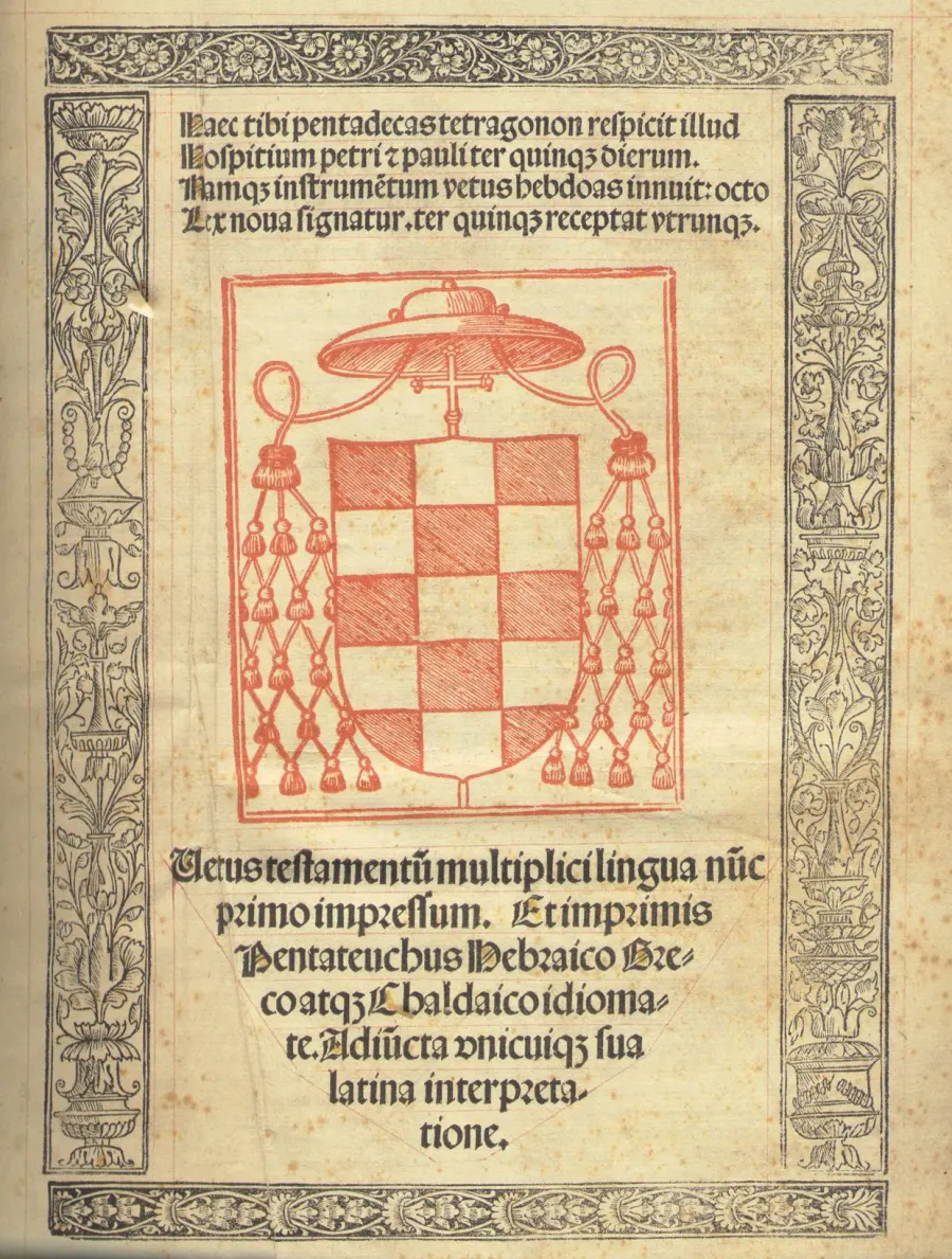 La carte Bible polyglotte d'Alcalá