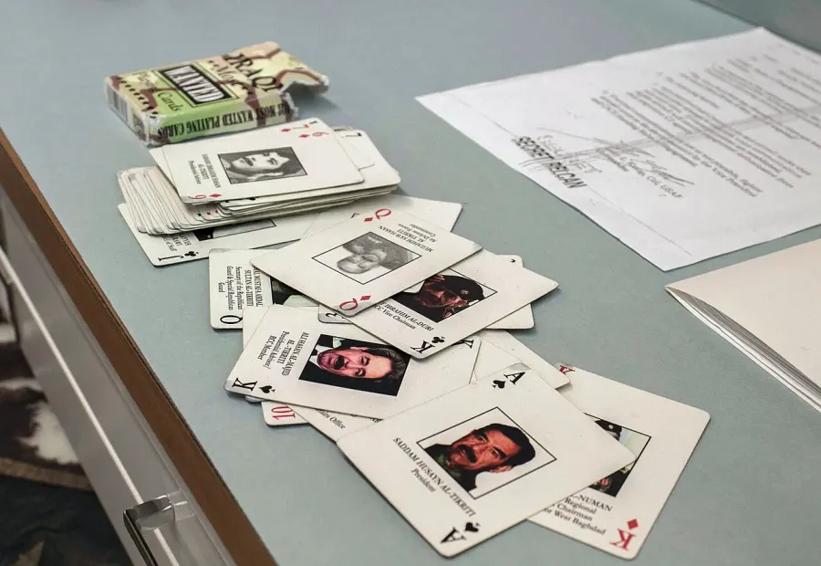 The Most-wanted Iraqi playing cards card