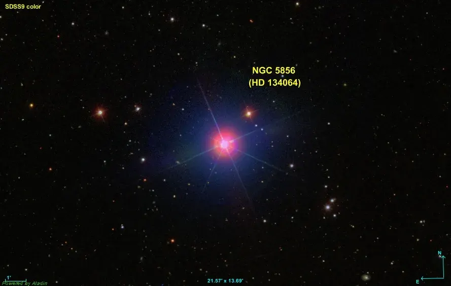 La carte NGC 5856