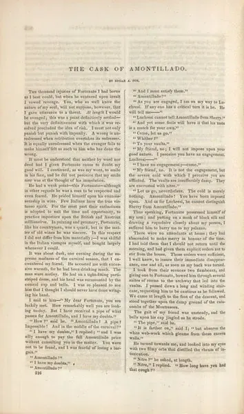 La carte La Barrique d'amontillado