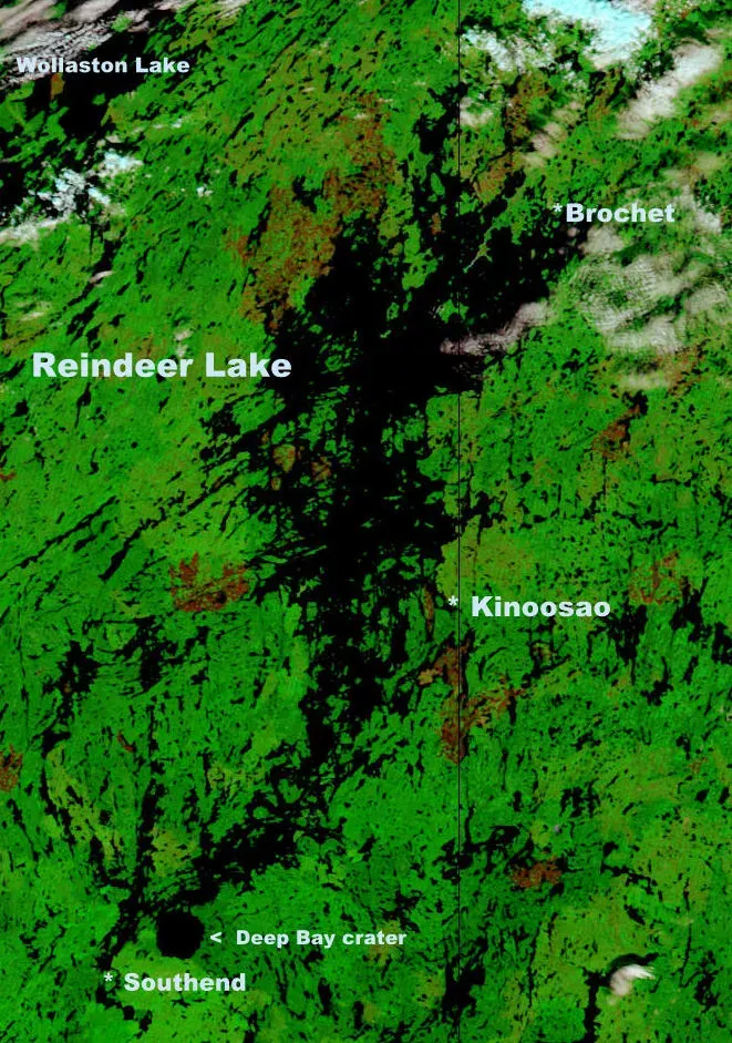 La carte Lac Reindeer