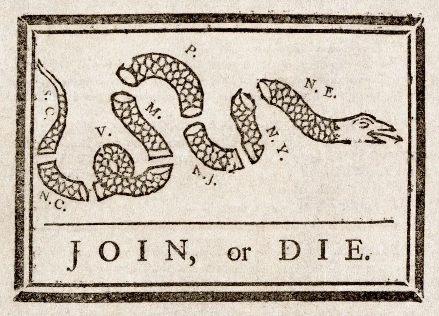 La carte Join, or Die