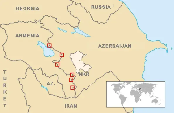 La carte Conflit arméno-azerbaïdjanais de septembre 2022