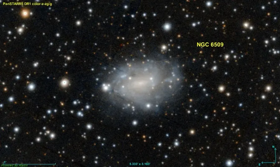 La carte NGC 6509