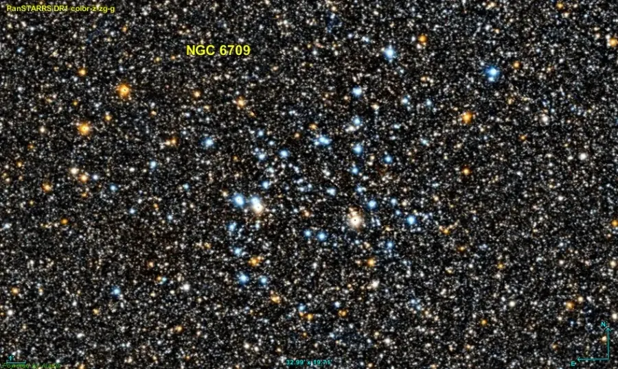 La carte NGC 6709