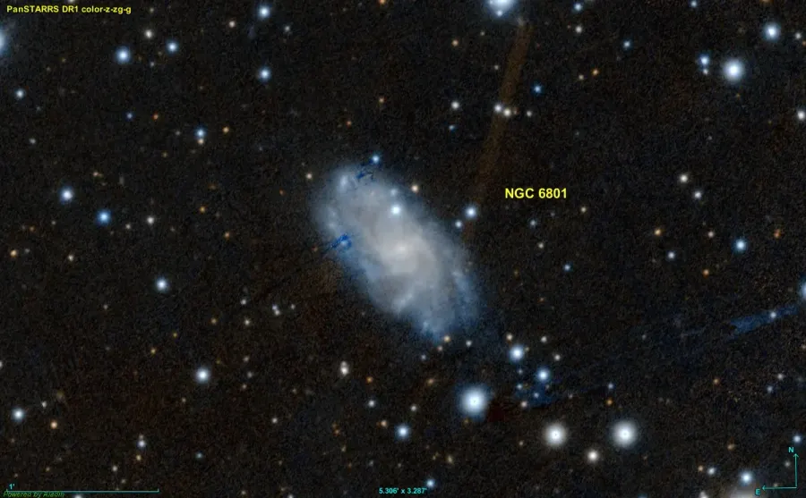 La carte NGC 6801
