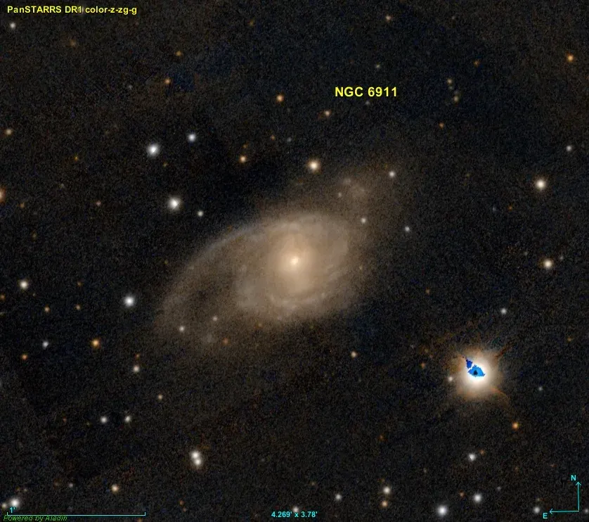 La carte NGC 6911