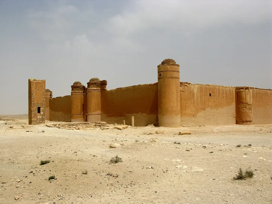 La carte Qasr el-Heir ech-Charqi