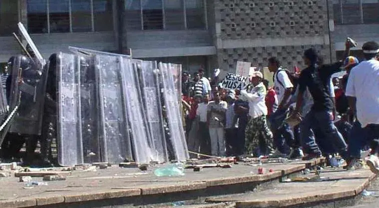 The 2005 Belize unrest card
