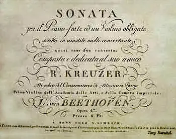 La carte Sonate pour violon et piano no 9 de Beethoven