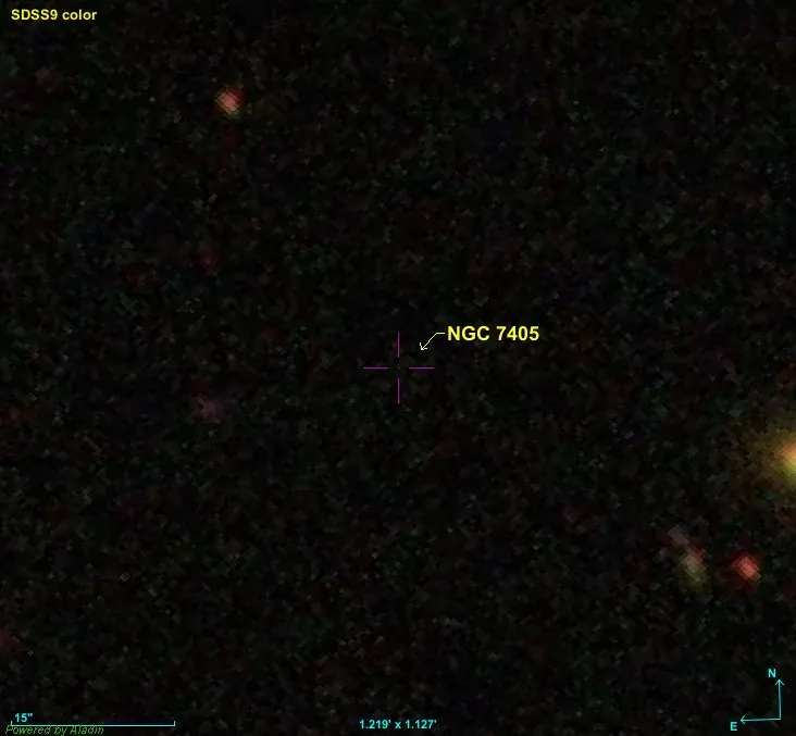 La carte NGC 7405