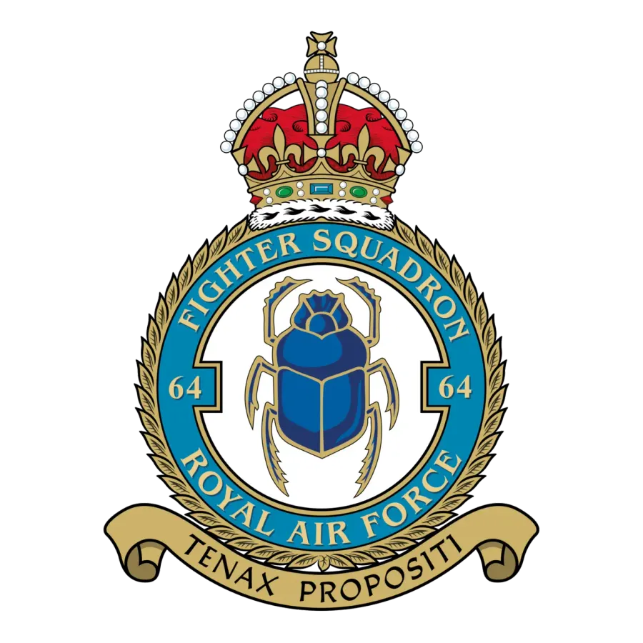 La carte No. 64 Squadron RAF
