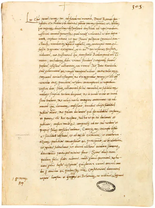 The Decet Romanum Pontificem card