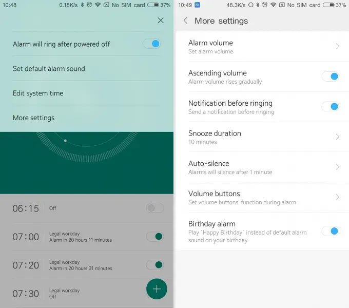 The MIUI card