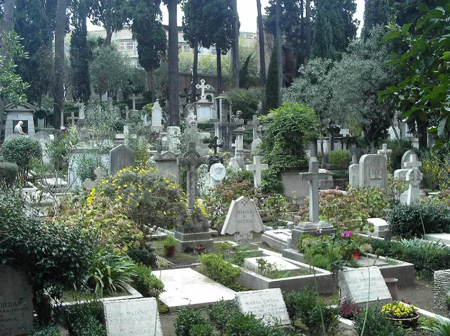 The Protestant Cemetery, Rome card