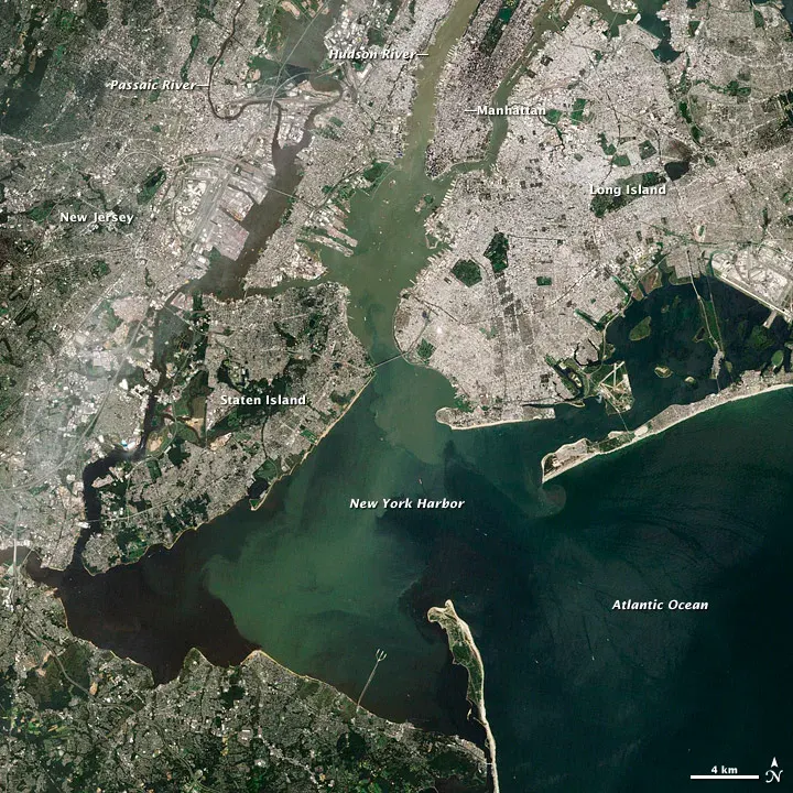 La carte Baie de New York