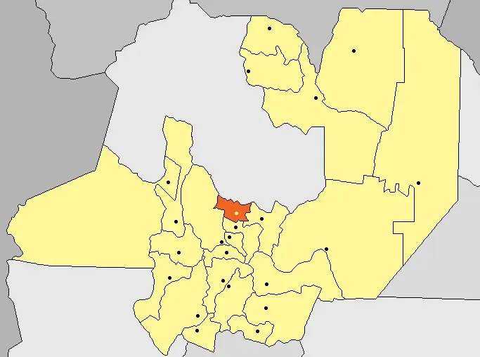 La carte Département de La Caldera