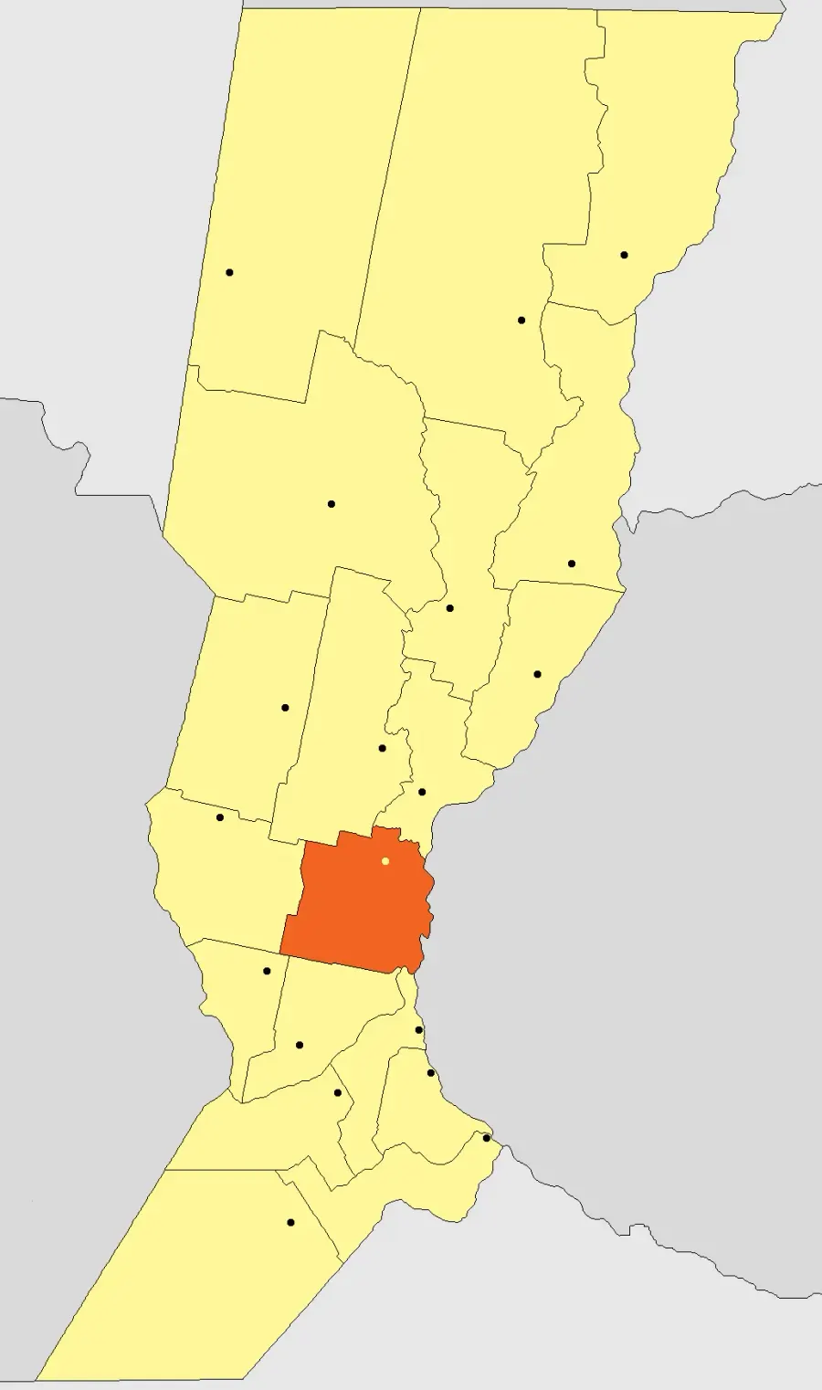 La carte Département de San Jerónimo