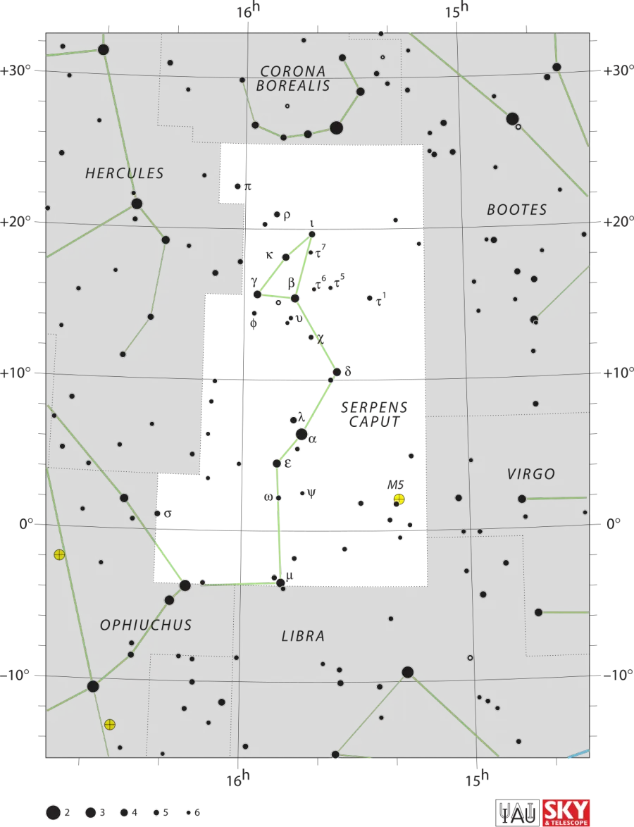 La carte Lambda Serpentis