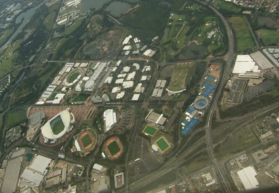 La carte Parc olympique de Sydney