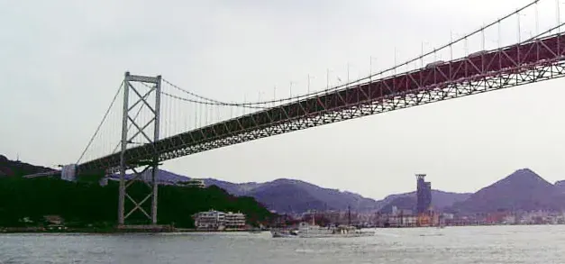 La carte Pont Kanmon