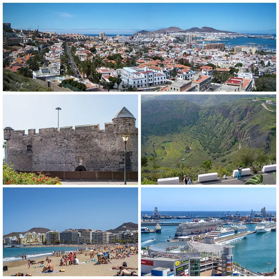 La carte Las Palmas de Grande Canarie