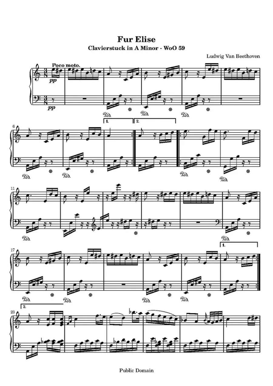 The Für Elise card