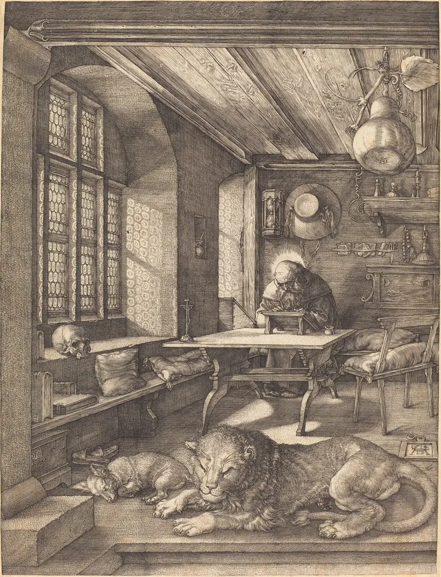The Saint Jerome in His Study card