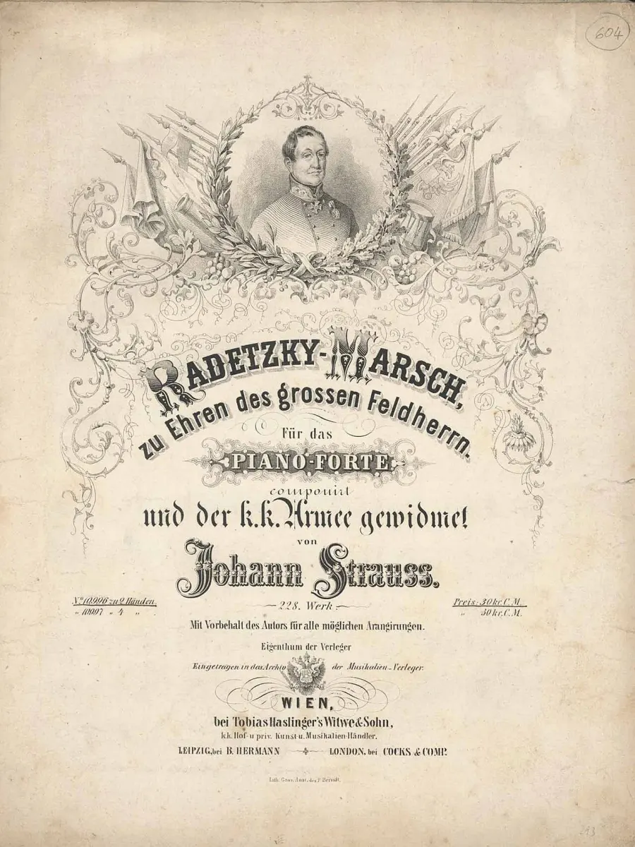 La carte Marche de Radetzky