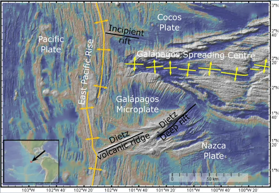 La carte Plaque des Galápagos