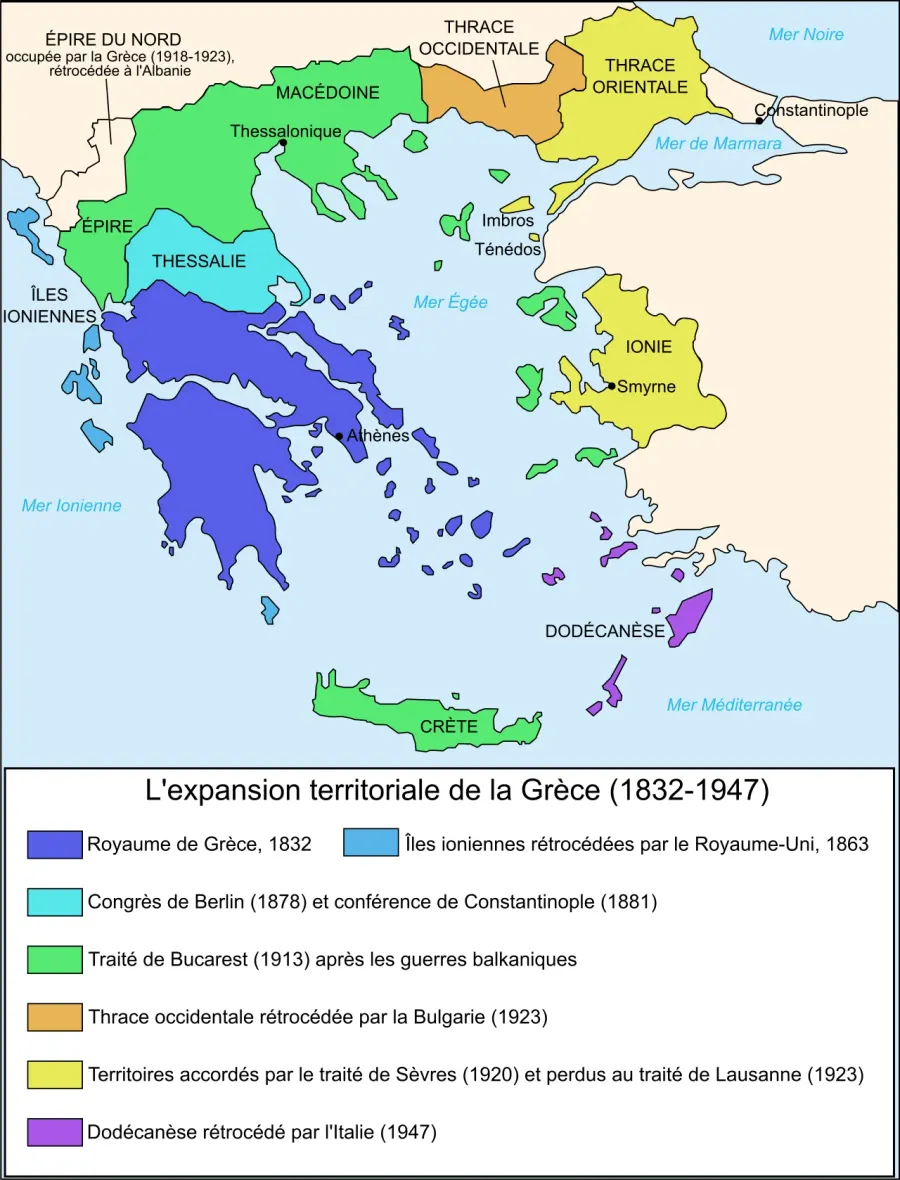 The History of modern Greece card