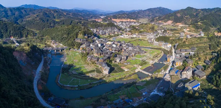 La carte Xian autonome dong de Sanjiang