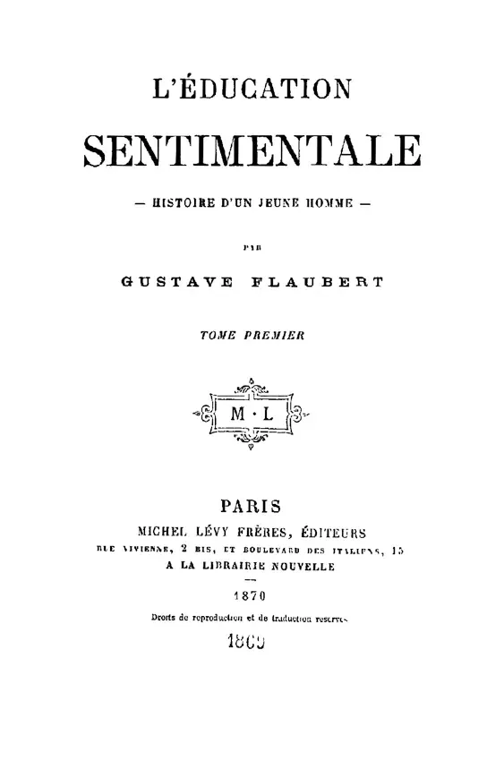 La carte L'Éducation sentimentale