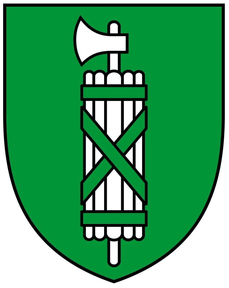La carte Drapeau et armoiries du canton de Saint-Gall