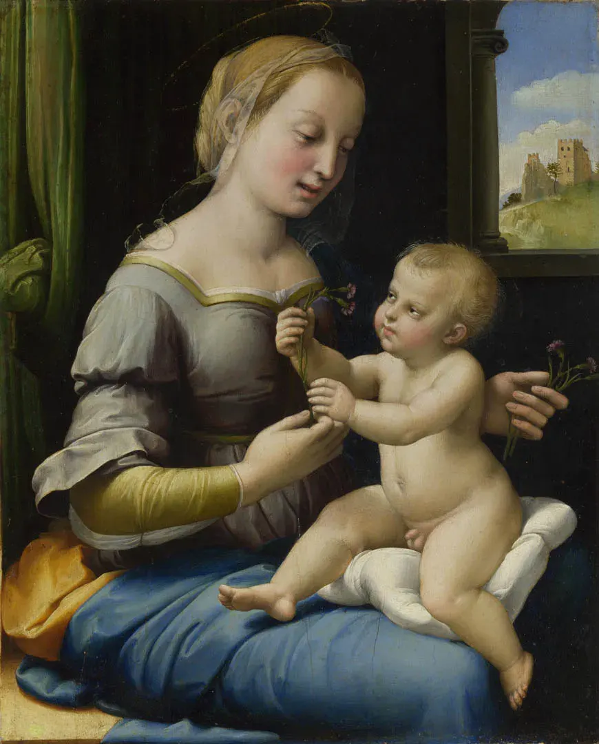 The Madonna of the Pinks card