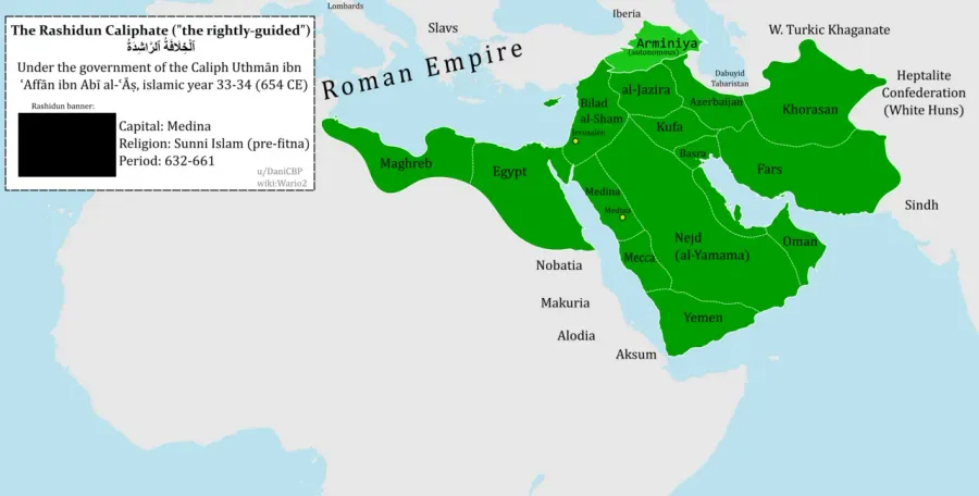 La carte Califes bien guidés