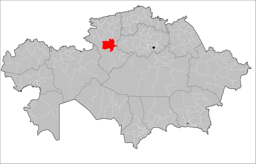 La carte District de Nauyrzym