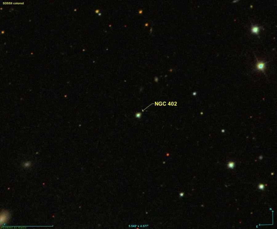 La carte NGC 402