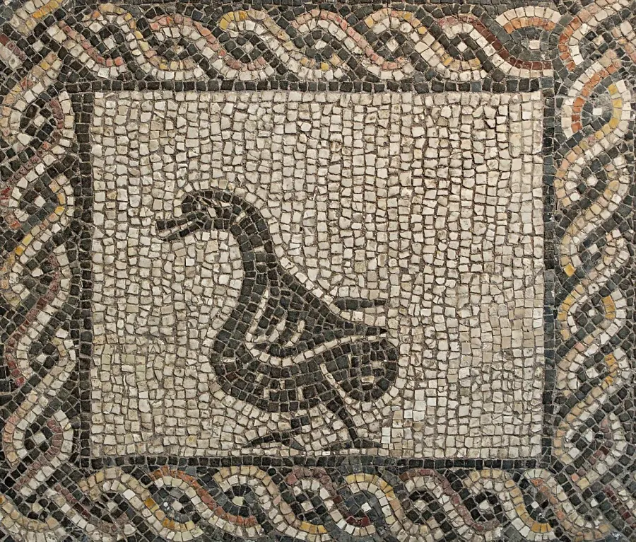 The Roman mosaic card